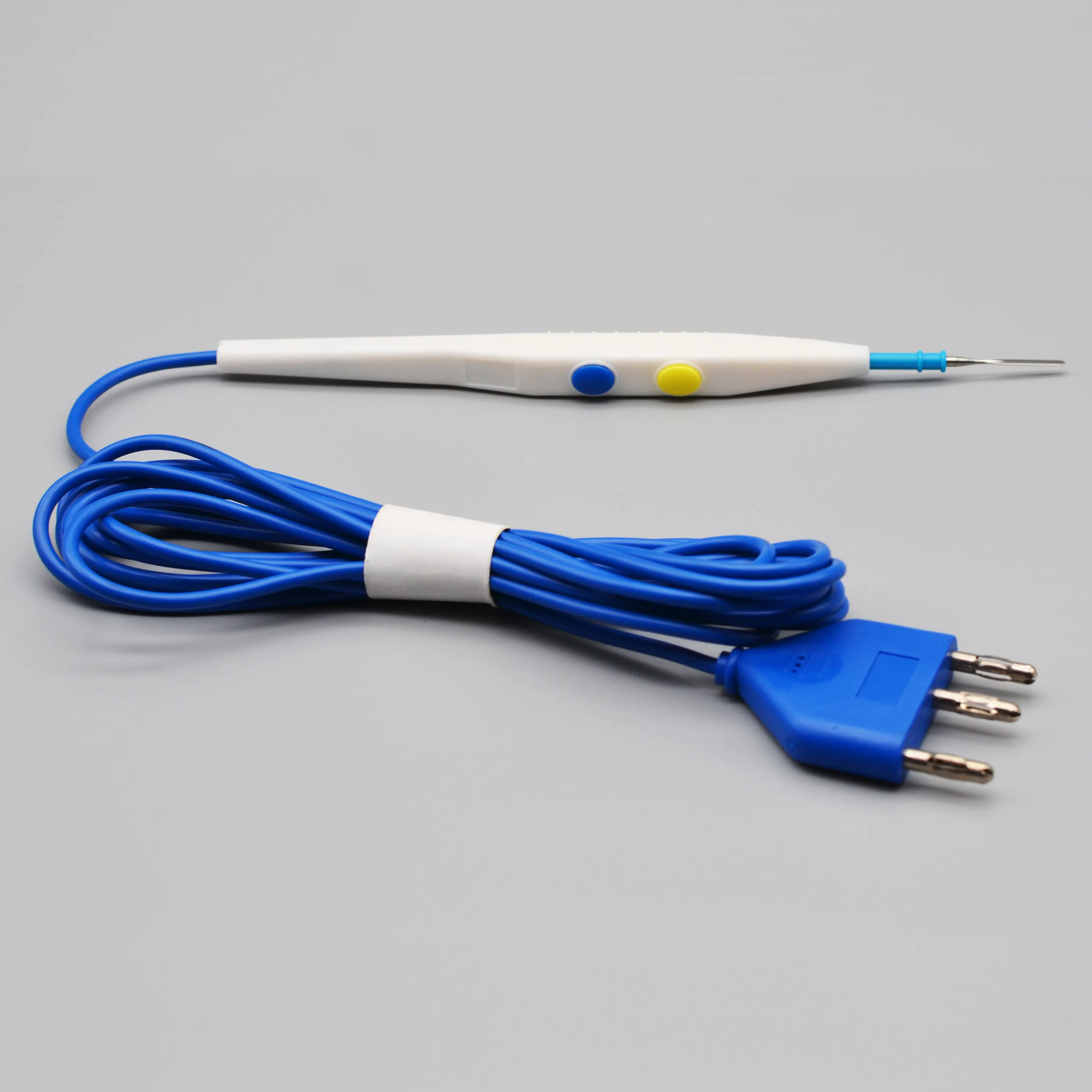 ดินสอผ่าตัดไฟฟ้าแบบใช้แล้วทิ้งสีฟ้า,ดินสอควบคุมด้วยไฟฟ้าสำหรับเครื่องกำเนิดกระแสไฟฟ้าไดเอเธอร์มีหูจับ