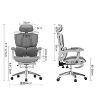 Chaise d'ordinateur à dossier haut pivotante de bureau Design haut de gamme Chaises de bureau confortables Fauteuil inclinable en gros