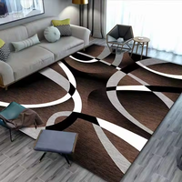 Tapis de luxe rectangulaire à motif géométrique nordique personnalisé pour salon, chambre et chevet
