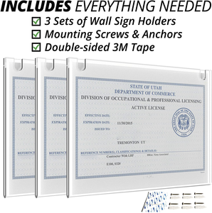 8.5x11 Wall Mount Acrylic dấu hiệu chủ cảnh quan hiển thị <span class=keywords><strong>Rack</strong></span> với băng dính và ốc vít - Product Image 6