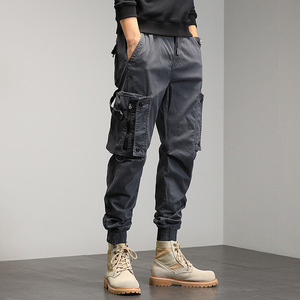 <span class=keywords><strong>Pantalon</strong></span> de travail décontracté pour hommes, taille moyenne, devant plat avec jambe formelle <span class=keywords><strong>Lin</strong></span> Autre tissu tricoté <span class=keywords><strong>Skinny</strong></span> Cotton Fabric Work Wear - Product Image 5