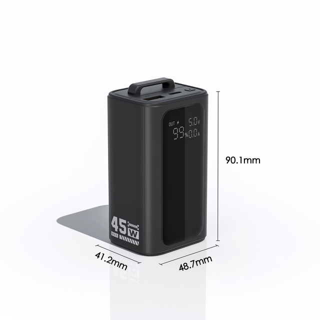 Factory Wholesale PD3.0 45W 10000mAh Aluminum Alloy Power Bank with Charging Cable