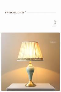 Lampe de table en céramique verte super populaire et lampe de Restaurant LED moderne - Product Image 5