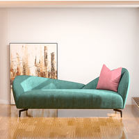 Chaise longue extensible en cuir de haute qualité de style italien pour la maison et l'hôtel pour le salon et les villas en tissu