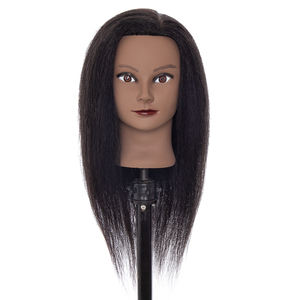 Cabeza <span class=keywords><strong>de</strong></span> Maniquí Femenina con Cabello 100% Humano para Prácticas <span class=keywords><strong>de</strong></span> Peinado y <span class=keywords><strong>Peluquería</strong></span>, Maniquí <span class=keywords><strong>de</strong></span> Cosmetología para Estilistas - Product Image 6
