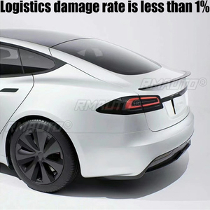 สำหรับเทสลา โมเดล เอส ปี 2012-2020 รุ่นพิเศษ สปอยเลอร์วัสดุ ABS สำหรับฝาท้ายรถยนต์ สีรองพื้น สปอยเลอร์หลัง แต่งรถ - Product Image 2