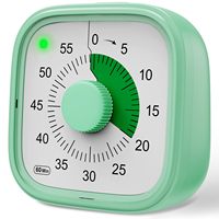 Timer Visual 60 Menit, Timer Dapur Mekanis Tahan Lama, Timer Visual untuk Kelas, untuk Anak-anak dan Dewasa