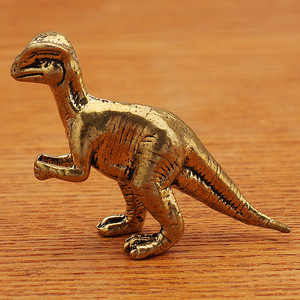 Estatuas de Dinosaurios de Latón Plateado, Figuras Únicas de Criaturas Prehistóricas para Oficina y Colección de Regalos Empresariales - Product Image 2