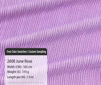 Tissu en maille côtelée unie de poids moyen 310 g/m² 2608 June Rose, 40 % fibre superfine, 35 % fibre régénérée, 20 % coton, 5 % fil de coton