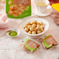 Noix de macadamia enrobées de wasabi, torréfiées à sec, source de fibres, sans gluten et certifiées non-OGM