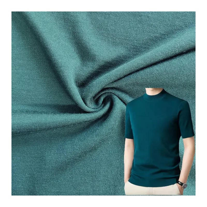 Высококачественная трикотажная 100% мериносовая шерстяная ткань для вязания толстовок одежды