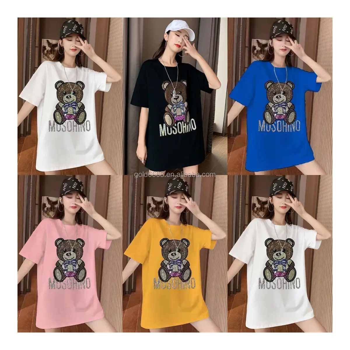 Camiseta con patrón para mujer, camiseta de manga corta con cuello en V, camiseta de verano de algodón para mujer, Camiseta de algodón de alta calidad