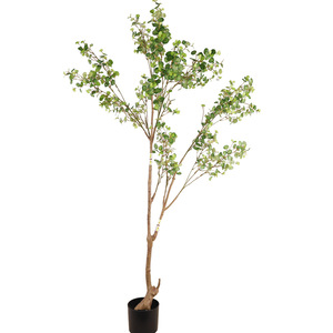 Arbre artificiel de begonnie Qihao, plante décorative d'intérieur en pot à feuilles de soie, haute simulation, style nordique, cadeau de déménagement - Product Image 5