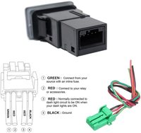 Interrupteur automatique avec bouton-poussoir 12V, huile lumineuse à LED bleue, pour Toyota Hilux lander VIGO, caméra de recul