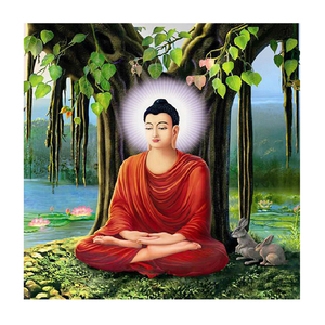 Ricamo diamante 5d fai da te <span class=keywords><strong>punto</strong></span> <span class=keywords><strong>croce</strong></span> il Buddha sotto un albero di Bodhi pittura diamante trapano completo soggiorno Wall Art Decor - Product Image 1
