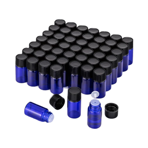 <span class=keywords><strong>M</strong></span> 1/2/3ml xách tay mini chai thủy tinh <span class=keywords><strong>m</strong></span>àu xanh <span class=keywords><strong>m</strong></span>ẫu lọ Siamese Stopper đen hạt <span class=keywords><strong>m</strong></span>ịn bìa cho các loại tinh dầu - Product Image 1