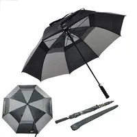 Lớn Mưa Umbrella 62 "Đôi Tán Lớn Lexus Golf Umbrella Gió Lỗ Thông Hơi Gió Pass Golf Umbrella