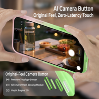 Coque de téléphone magnétique dégradée Macaron avec support pour iPhone 17 Pro 18 Pro Max, toucher doux, anti-traces de doigts, TPU + PC antichoc