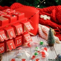 BespritGift 24 jours calendrier de l'avent des bonbons personnalisé guimauve gelée de bonbons durs ensemble de nourriture comestible créatif pour les cadeaux de Noël