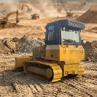Bulldozers de 10 tonnes, 110 CV, sur chenilles, pour le nivellement des terres agricoles et l'excavation de canaux d'irrigation