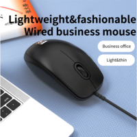 Mouse USB Berkabel R8 Grosir Tombol Senyap Desain Nyaman Ukuran Penuh untuk Pekerjaan Kantor