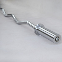 Haut de gamme 1.2m 1.5m 1.8m 2.2m Gym Fitness courbe olympique haltère entraînement Curl Bar Premium poids libres