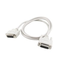 Cable de datos DB15 macho a hembra, cable de conexión de computadora de 1.5 metros con puertos serie/paralelos de 2 filas, cable de impresora