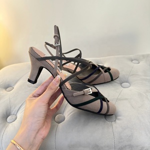 Sandales rétro en daim à bout rond et talon chaton, à brides croisées et bride arrière, style ballet, chaussures élégantes pour le quotidien au style doux et délicat. - Product Image 3