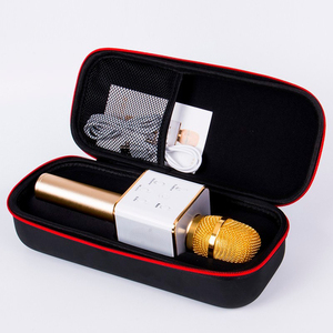 Microphone karaoké sans fil Bluetooth portable carré à main Son surround pour <span class=keywords><strong>iPhone</strong></span> Android Smartphone - Product Image 1