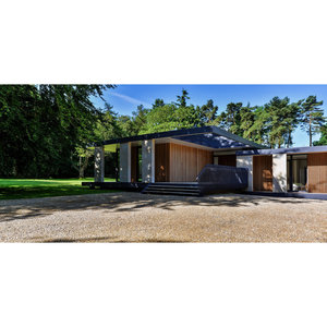 Diseño de villa moderna con estructura de acero ligero y techo plano para uso residencial - Product Image 1