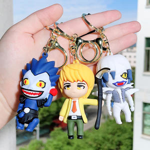 Vente en gros d'usine Figurine d'anime Death Note en PVC 3D Porte-clés à mousqueton Créatif Léger 10cm Porte-clés Pendentif pour sac - Product Image 4