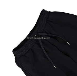 Pantalon de survêtement décontracté pour homme grande taille, taille mi-haute, cordon de serrage, coupe ample, 100% coton, pour l'automne, logo imprimé sur la jambe droite - Product Image 4