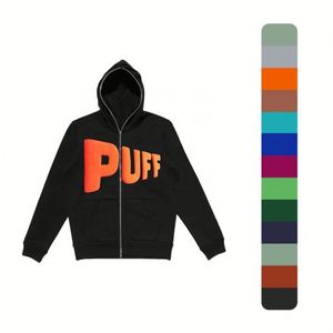 Sudaderas con capucha para hombre, con logo personalizado, al por mayor, moda urbana, forro polar de alta calidad, con cremallera, felpa francesa, para cubrir toda la cara, 100% algodón. - Product Image 5