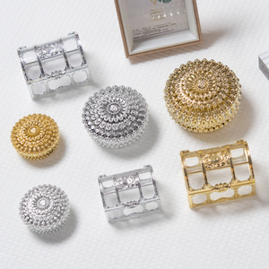 Nuovo stile <span class=keywords><strong>oro</strong></span> regalo regalo regalo di plastica scatola di cioccolato scatola di caramelle <span class=keywords><strong>per</strong></span> il matrimonio - Product Image 5