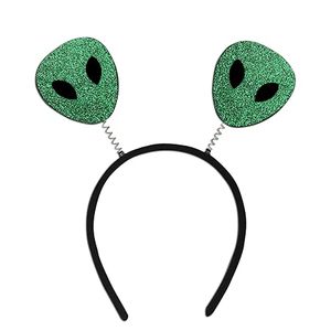 Diadema alienígena Antena Marciana Diadema con purpurina para suministros de fiesta Cosplay de Halloween Tema espacial Fiesta de disfraces alienígenas - Product Image 1