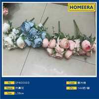 Set all'ingrosso di 144 pezzi l38 cm fiori artificiali bianco rosa blu alta progettazione realistica per san valentino del ringraziamento - Product Image 1