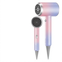 Sèche-cheveux électrique haute vitesse 1200W pour usage transfrontalier avec lumière bleue ionique et température constante pour le soin des cheveux à domicile ou en salon