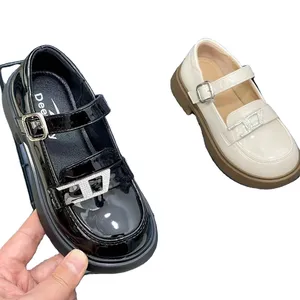 Zapatos de cuero de alta calidad para niñas, novedad en zapatos escolares para niñas, zapatos de diseñador para niños, venta al por mayor