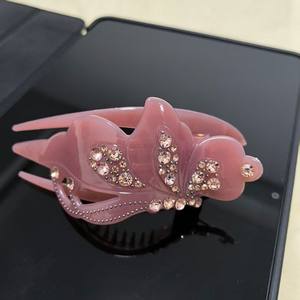 กิ๊บติดผมรูป<span class=keywords><strong>หางนกยูง</strong></span>ประดับเพชรแบบเกาหลี กิ๊บปากเป็ดสำหรับเกล้าผมด้านหลังศีรษะ ขายส่งจำนวนมาก กิ๊บพลาสติกทนทาน - Product Image 2