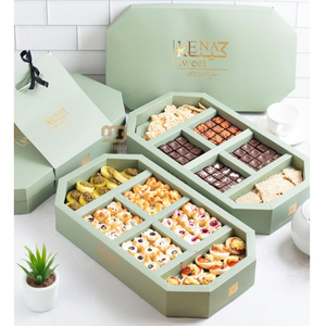 Custom Luxury Middle East Baklava <strong>Dates</strong> Gift Box Ramadan Chocolate Packaging Candied <strong>Dates</strong> Kernels <strong>Nuts</strong> Dried <strong>Fruit</strong> Paper Box