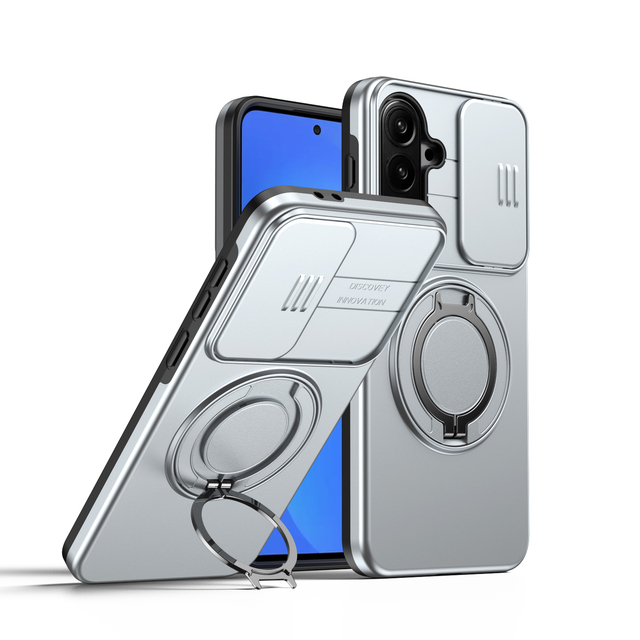 Magnetic Case with Stand Ring Holder Camera Lens Cover for Samsung A16 4G A17 5G F17 A26 A35 A55 A36 A37 A56 A06 A07 Phone Cover