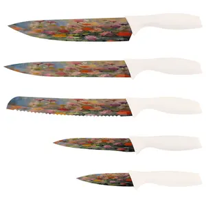Juego de <span class=keywords><strong>cuchillos</strong></span> de cocina TOALLWIN, <span class=keywords><strong>cuchillos</strong></span> de cocina con patrón de flores, juego de <span class=keywords><strong>cuchillos</strong></span> de chef de cocina de acero inoxidable, <span class=keywords><strong>cuchillos</strong></span> de cocina - Product Image 1