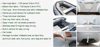 Bateau gonflable pliable sur mesure avec plancher en aluminium, confortable pour la pêche et les jeux aquatiques estivaux