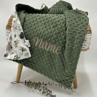 Couverture Bébé Ultra Douce en Minky à Pois, Couverture Apaisante pour la Sieste des Enfants Automne-Hiver, Couverture Climatisation, Impression Personnalisée