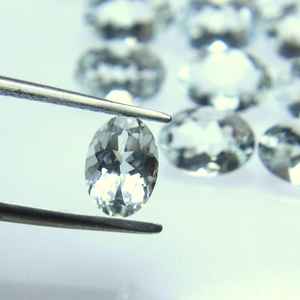 A + Natural Blue Aquamarine Gemstone Lot Oval Cut Faceted Jewelry Making Stones - Product Image 5