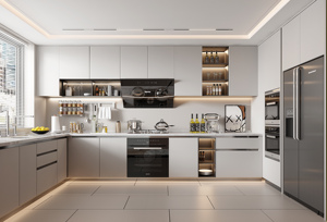 Gabinetes <span class=keywords><strong>de</strong></span> <span class=keywords><strong>cocina</strong></span> blancos modernos con accesorios para el centro comercial, apartamento, comedor, bodega, uso en <span class=keywords><strong>hospitales</strong></span> - Product Image 5