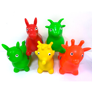 Jouets gonflables en PVC pour enfants, mini animaux colorés à peindre, cheval sauteur - Product Image 1