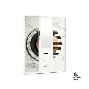 <span class=keywords><strong>Armadio</strong></span> in Acciaio Stampato con Cassaforte Interna, <span class=keywords><strong>Armadio</strong></span> <span class=keywords><strong>Metallico</strong></span> ad Alta Sicurezza per Camera da Letto con Porta a Motivo Floreale - Product Image 2