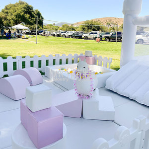 मोएट्री शुद्ध सफेद सॉफ्टप्ले सेट इनडोर बच्चों को किराये पर जन्मदिन के लिए नरम खेल उपकरण - Product Image 2