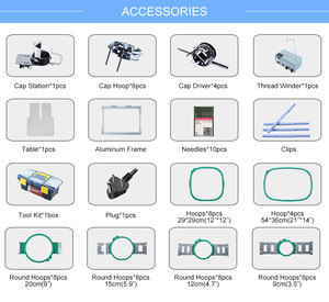 Fuja Máy thêu vi tính công nghiệp 4 đầu 12 15 kim mũ phẳng quần áo máy thêu tự động - Product Image 6